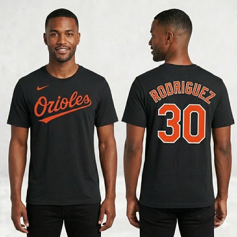Nike Baltimore Orioles Grayson Rodriguez #30 T-Shirt Black MLB Mens Size XL